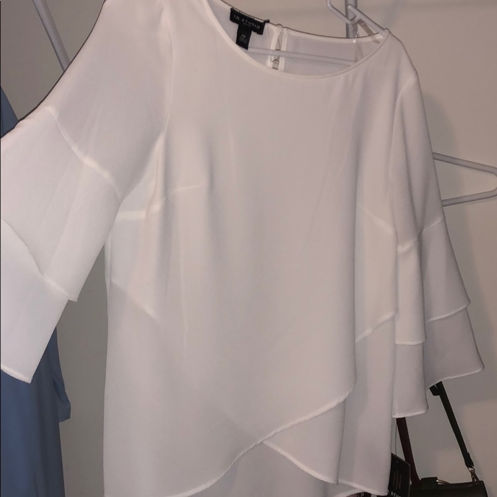 New I.N STUDIO medium petite women white blouse